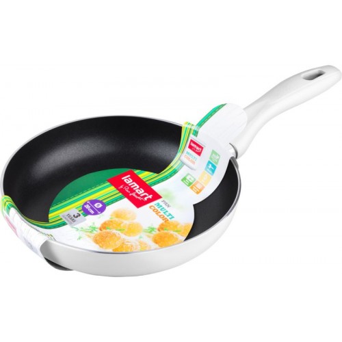 LAMART LT1012 Patelnia z powłoka nieprzywierającą 20cm biała 42001452 LAMART LT1012 Patelnia z powłoka nieprzywierającą 20cm biała 42001452