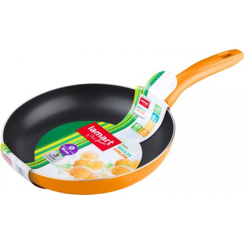 LAMART LT1029 Patelnia z powłoka nieprzywierającą 20cm pomarańczowa 42001469 LAMART LT1029 Patelnia z powłoka nieprzywierającą 20cm pomarańczowa 42001469