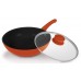 LAMART Patelnia ceramiczna WOK 28 cm, K2870RB czerwona, 40026526