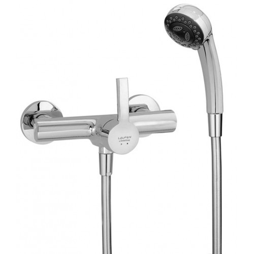 LAUFEN CURVEPRO Bateria prysznicowa naścienna z zestawem prysznicowym H3316570041451 LAUFEN CURVEPRO Bateria prysznicowa naścienna z zestawem prysznicowym H3316570041451