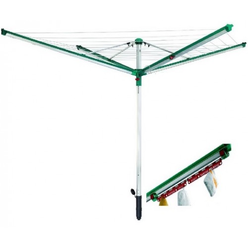 LEIFHEIT suszarka ogrodowa LINOMATIC 400 Deluxe + clip na bieliznę 82000+85650 AKCEWEB