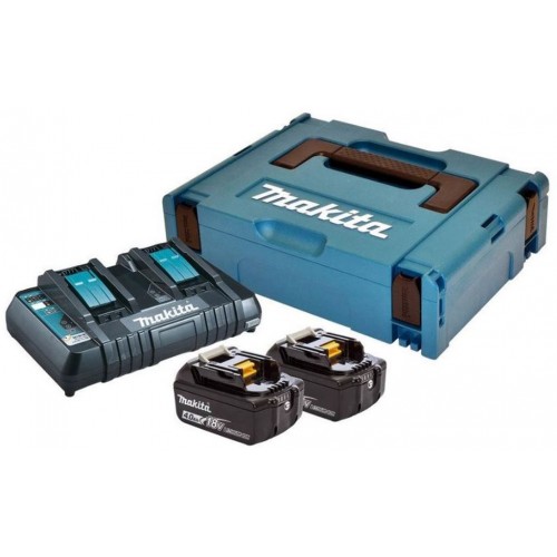 Makita Zestaw Li-ion LXT 18V 2xBL1840B + DC18RD Ładowarka + walizka 197504-2