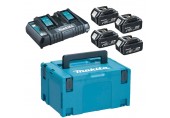 Makita 197626-8 akumulator 4xBL1850B + DC18RD + podwójna ładowarka Makpac 3