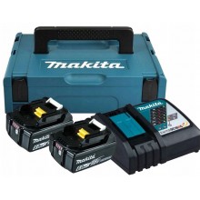 Makita Zestaw Li-ion LXT 18V 2xBL1860B + DC18RC Ładowarka + walizka 198116-4