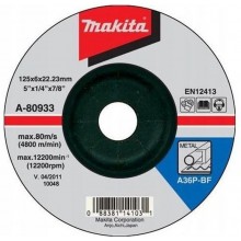 Makita A-80933 Tarcza szlifierska 125x6x22mm do metalu