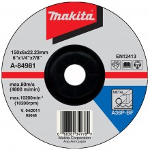 Makita A-84981 Tarcza szlifierska 150x6x22mm do metalu