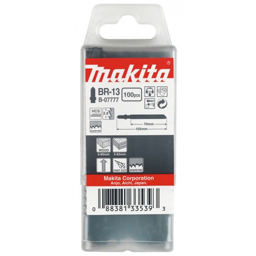 Makita B-07777 Brzeszczot do wyrzynarek 70mm, BR-13 100szt.