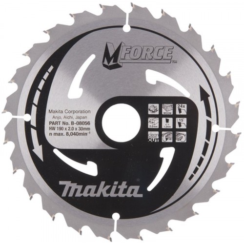 MAKITA TARCZA TNĄCA MFORCE 190X30MM; 24Z B-08056 MAKITA TARCZA TNĄCA MFORCE 190X30MM; 24Z B-08056