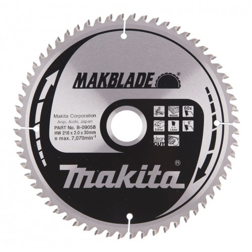 Makita B-09058 Tarcza tnąca 216 x 30 mm, 60