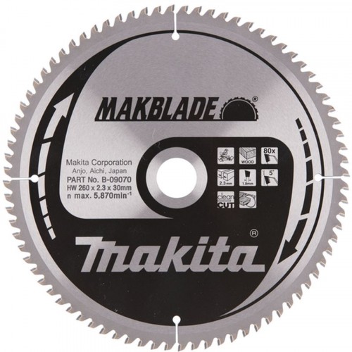 Makita B-32845 Piła tarczowa 260x30mm 80Z= old B-09070