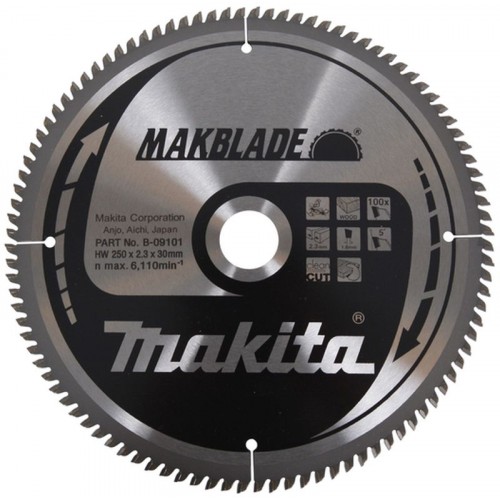 Makita B-09101 Tarcza do piły, Makblade T.C.T, 250 x 30 mm, 100 Z