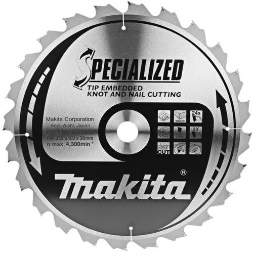 MAKITA TARCZA TNĄCA SPECJALIZOWANA gwoździe, sęki 355X30MM; 24Z B-09385