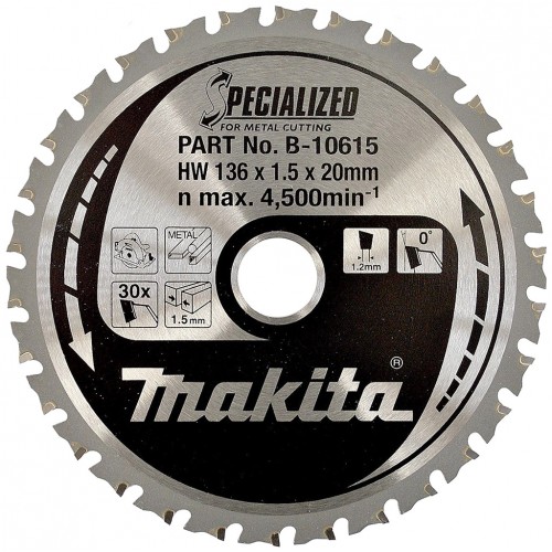 Makita B-10615 Tarcza tnąca specjalizowana 136x20mm 30Z