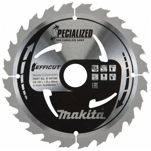 Makita B-64191 TCT Efficut Tarcza tnąca 190mmx30mm 24Z =old B-64185