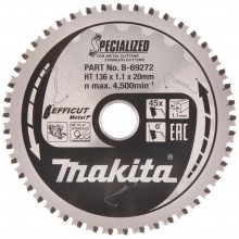 Makita B-69272 TCT Efficut Tarcza tnąca, do metalu 136x20mm 45Z