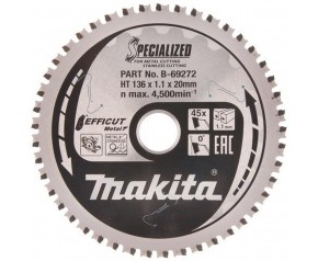 Makita B-69272 TCT Efficut Tarcza tnąca, do metalu 136x20mm 45Z