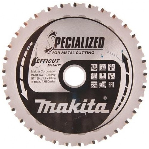 Makita B-69288 TCT Efficut Tarcza tnąca, do metalu 150x20mm 33Z