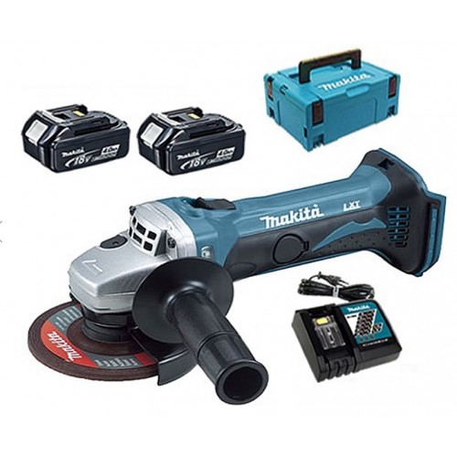 MAKITA DGA452RFJ szlifierka kątowa 115mm akumulatorowa 18V Li-Ion 3,0Ah w walizce MAKPAC