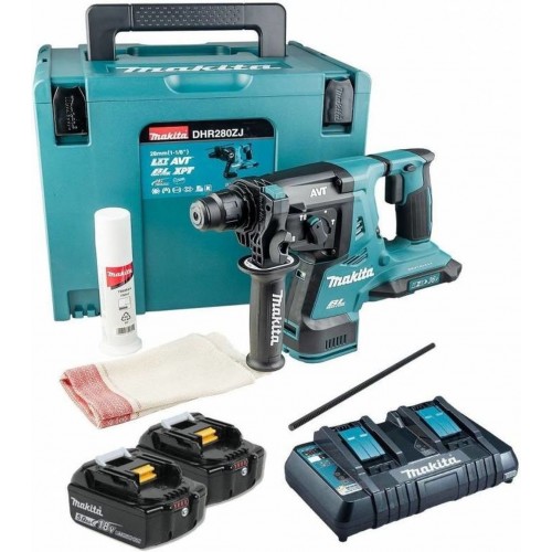 Makita DHR280PT2J Młotowiertarka akumulatorowa 2,8J, Li-ion LXT (2x5,0Ah/18V) Makpac