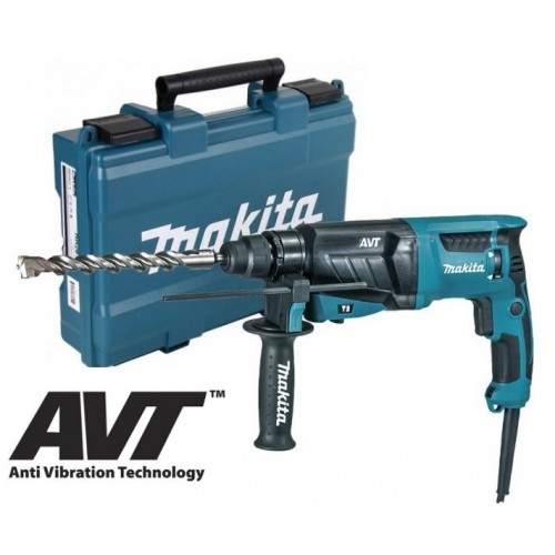 Makita HR2631F Młotowiertarka SDS-Plu800W AVT z funkcją i dodatkowym uchwytem wiertarskim