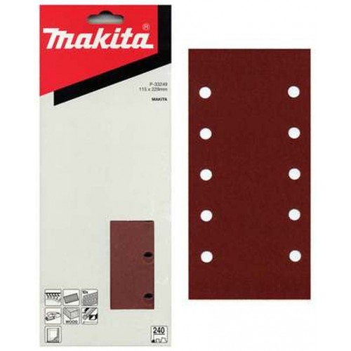 Makita P-33205 Papier szlifierski 115 x 229 mm, K100, 10 Szt.