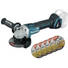 Makita DGA504ZX1 Aku szlifierka kątowa 125mm z akcesoriami (18V/bez aku Z)