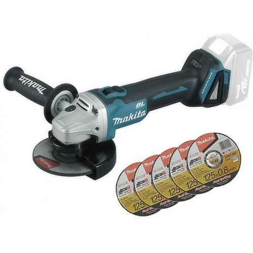 Makita DGA504ZX1 Aku szlifierka kątowa 125mm z akcesoriami (18V/bez aku Z)