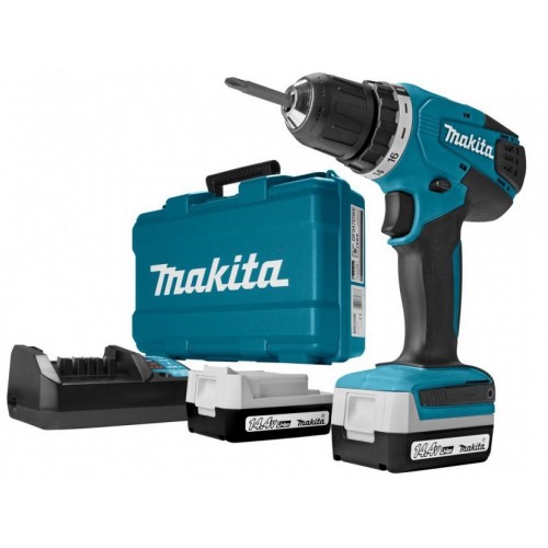 Makita DF347DWE Akumulatorowa wiertarko-wkrętarka 30 Nm, Li-ion Li-ion (2x1,3Ah/14,4V)