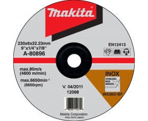 Makita A-80896 Tarcza szlifierska 230x6x22mm Inox