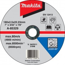 Makita A-85329 Tarcza tnąca 180x2,5x22mm do stali