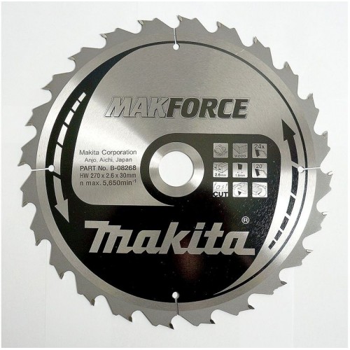 Makita B-08268 Tarcza do piły, Makforce T.C.T, 270 x 30 mm, 24 Z