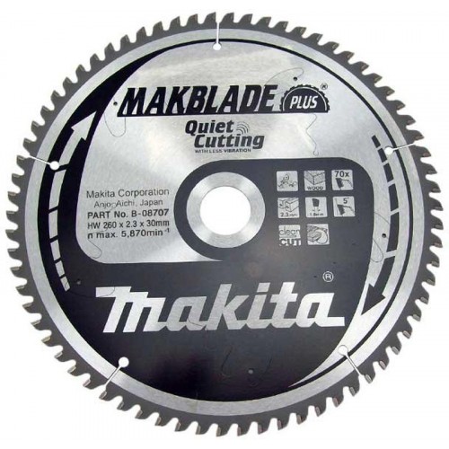 Makita B-32530 Brzeszczot 260x30 70T drewno