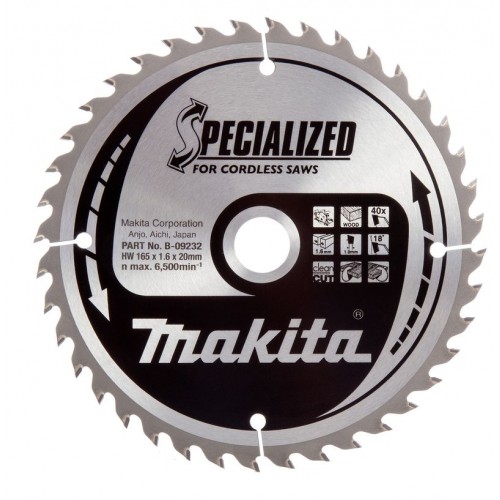 Makita B-09232 Tarcza tnąca 165x20mm 40z