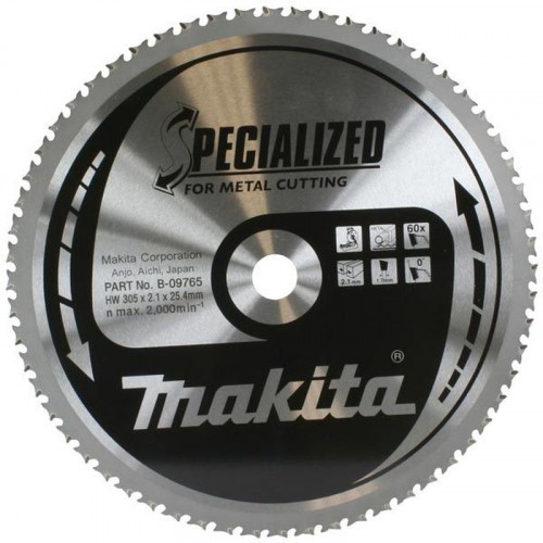 Makita B-09765 TARCZA TNĄCA SPECJALIZOWANA do blach 305X25,4mm; 60Z