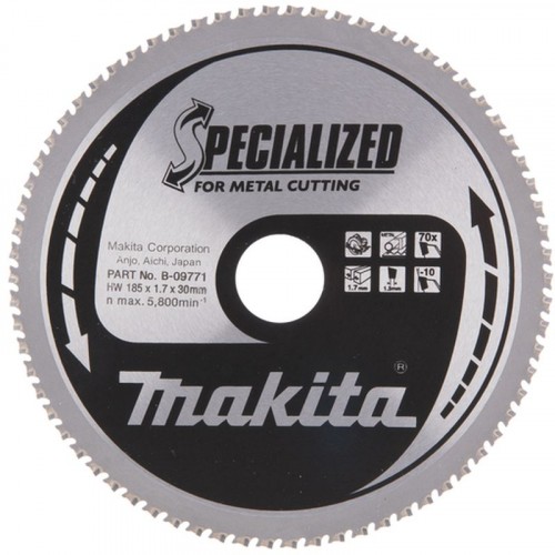 MAKITA TARCZA TNĄCA SPECJALIZOWANA do blach 185X30MM; 70Z B-09771 MAKITA TARCZA TNĄCA SPECJALIZOWANA do blach 185X30MM; 70Z B-09771