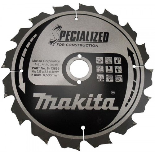 MAKITA TARCZA TNĄCA DO DESEK KONSTRUKCYJNYCH 235X30MM; 16Z B-13699