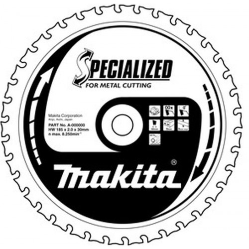 MAKITA TARCZA TNĄCA DO METALU Do modelu: 4131 185X30MM; 48Z B-23329