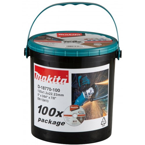 Makita D-18770-100 Tarcza tnąca 125x1,2x22mm do stali szlachetnej, 100Szt.