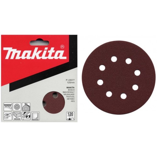 Makita P-43555 Papier szlifierski 125mm K80, 10szt
