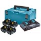 Makita 198091-4, Zestaw Li-ion LXT 18V 4xBL1860B + DC18RD Ładowarka + Makpac 3