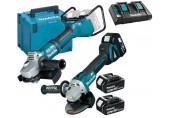 Makita KIT10216 Zestaw DGA900Z + DGA504Z + 3x BL1850B + DC18RD