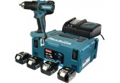 Makita DDF459RF4J Wiertarko-Wkrętarka Akumulatorowa (4x3,0Ah/ 18V +DC18RC) MAKPAC