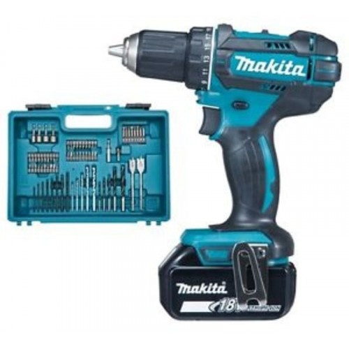 Makita DDF482RFE Akumulatorowa wiertarko-wkrętarka Li-ion (2x3.0Ah/18V) Osprzęt 74 szt