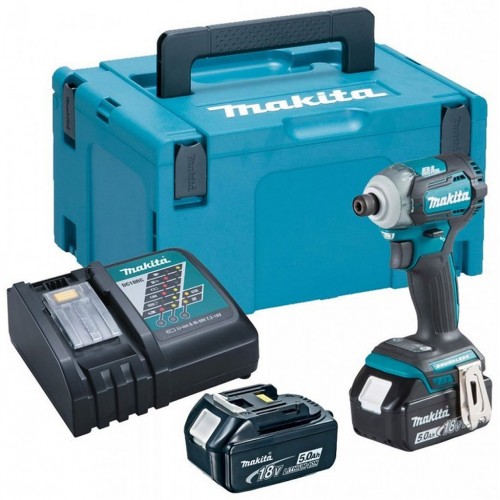 Makita DTD170RTJ Akumulatorowa wkrętarka udarowa 1/4" Li-ion 18V/5,0 Ah, Makpac