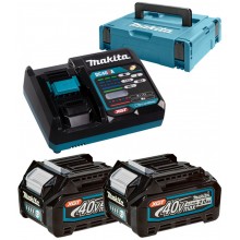 Makita 191V07-0 Zestaw Li-ion XGT 40V 2xBL4020+1xDC40RA+Makpac