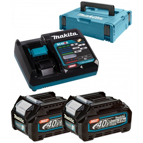 Makita 191V07-0 Zestaw Li-ion XGT 40V 2xBL4020+1xDC40RA+Makpac