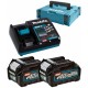 Makita 191V07-0 Zestaw Li-ion XGT 40V 2xBL4020+1xDC40RA+Makpac