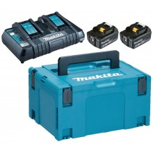 Makita 198077-8 Zestaw Zasilający 2x BL1860B + DC18RD + MAKPAC 3