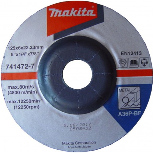 Makita 741472-7 Tarcza szlifierska do metalu 125 x 6 x 22,23mm