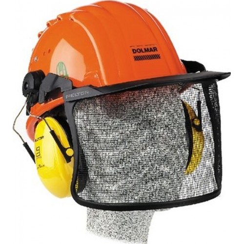 MAKITA 988000006 Kask ze słuchawkami i metalową osłoną twarzy STOP MAKITA 988000006 Kask ze słuchawkami i metalową osłoną twarzy STOP